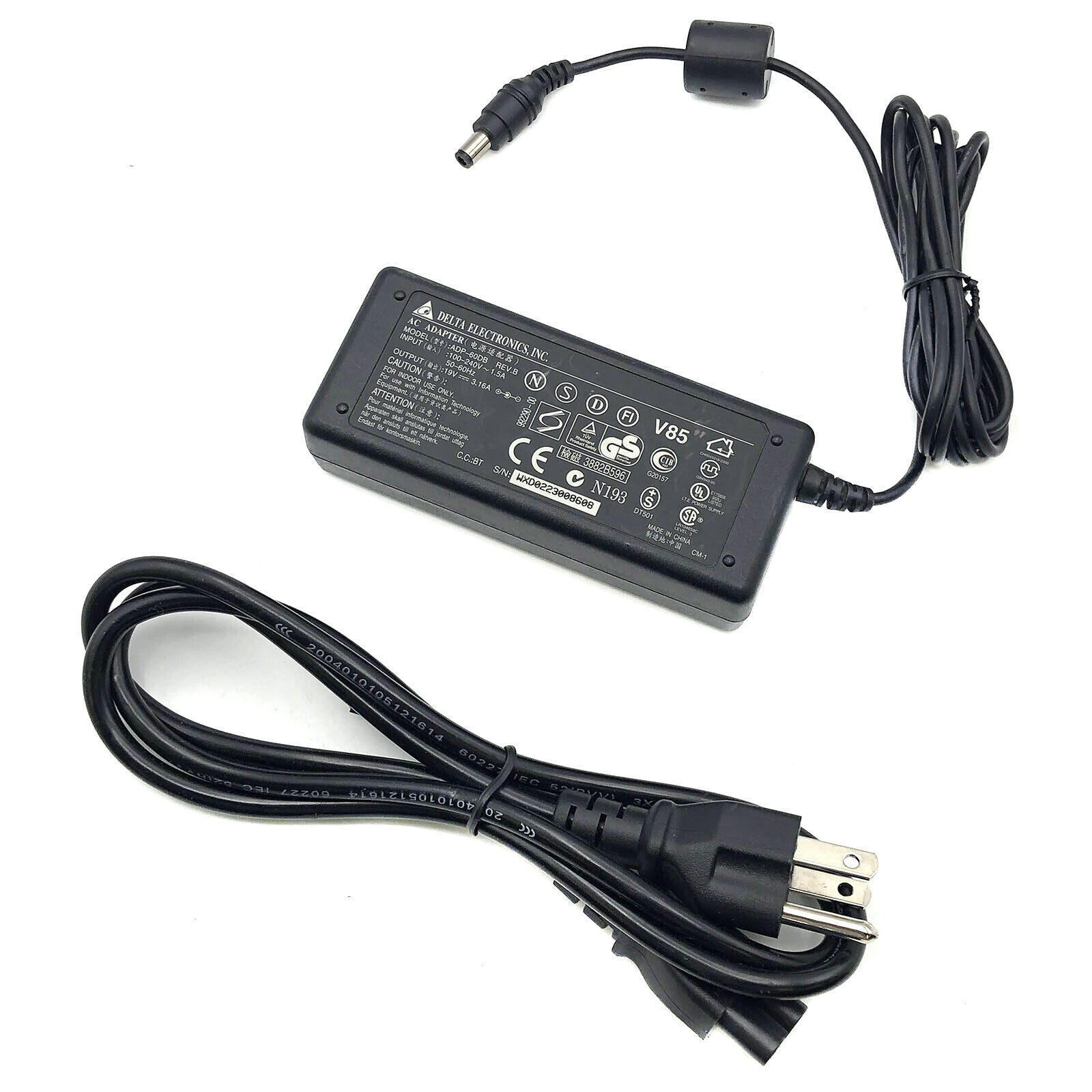 *Brand NEW*19V 3.16A 60W AC Power Adapter Genuine Delta ADP-60DB Laptop Charger w/PC OEM POWER Supply